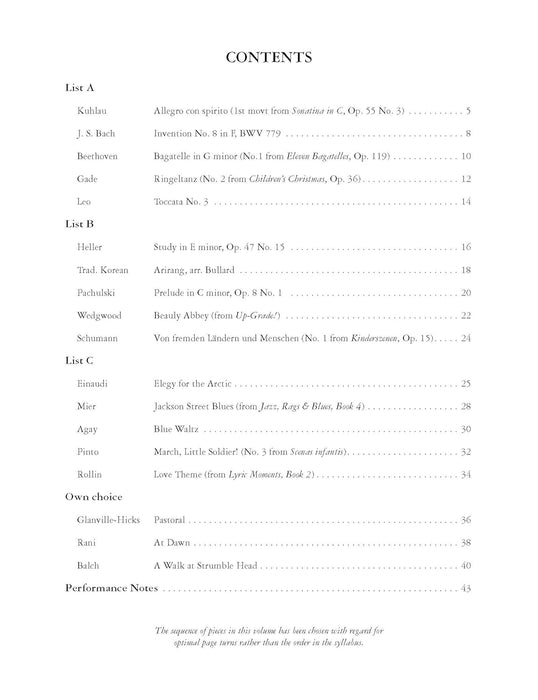 Grade 5 Piano Anthology 2025-2026