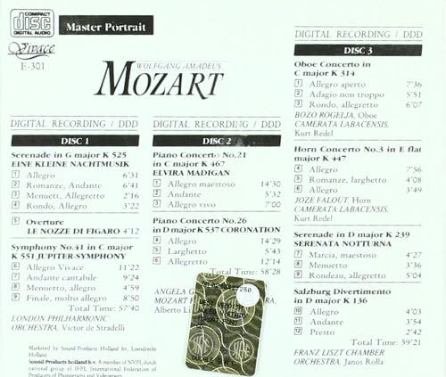 Wolfgang Amadeus Mozart - Piano Concertos, Jupiter Symphony.. (3 Cd)