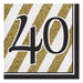 Tovagliolo 33 x 33 cm Black & Gold 40