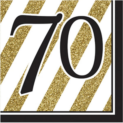 Tovagliolo 33 x 33 cm Black & Gold 40