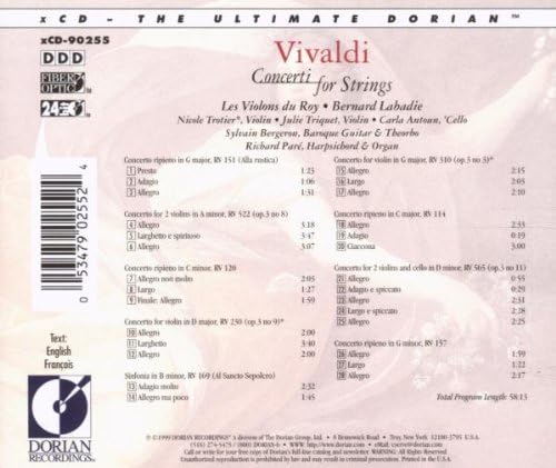 Concerti for Strings (Labadie, Les Violins Du Roy)