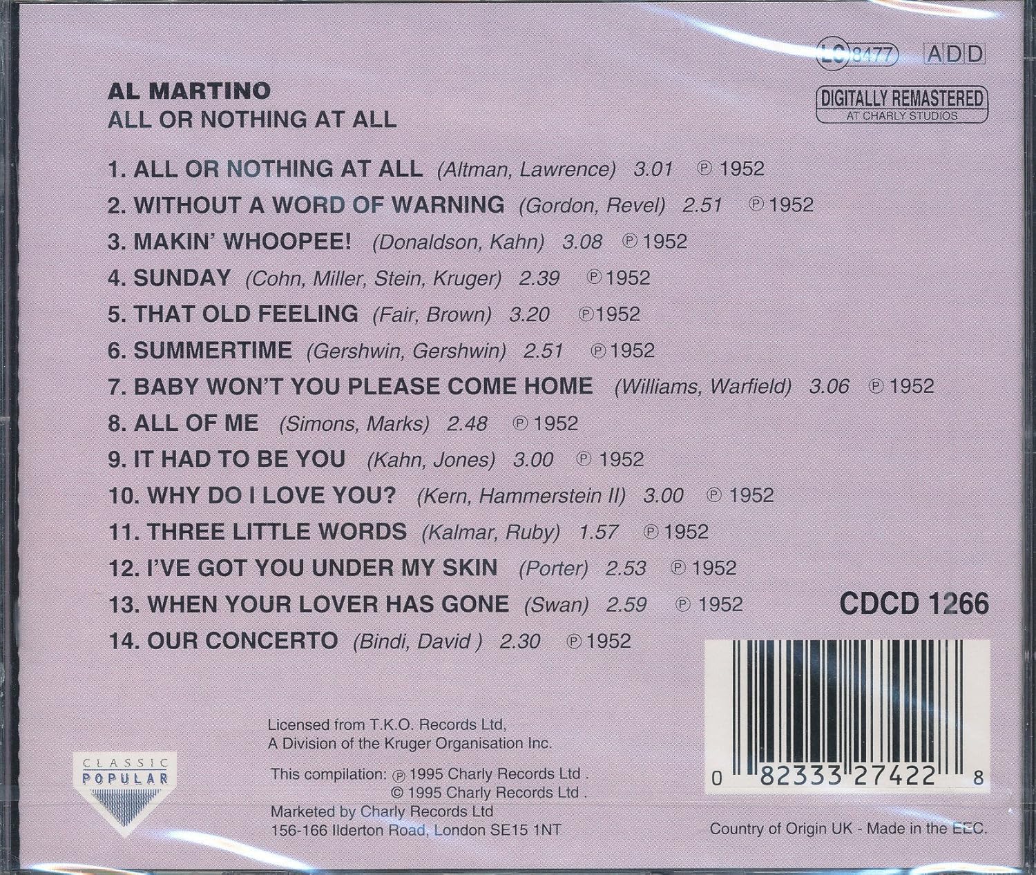 Al Martino - All Or Nothing At All