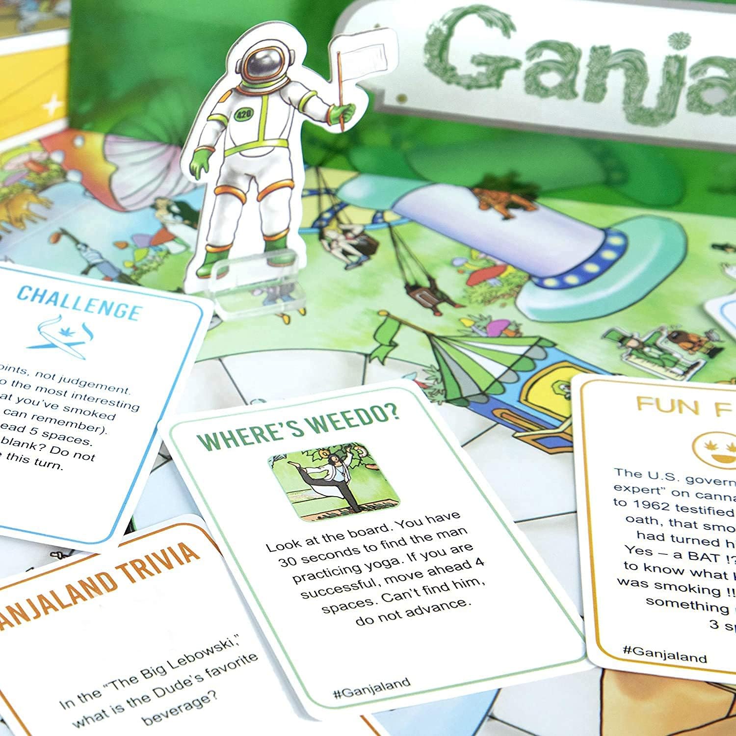 WHAT DO YOU MEME? What Do You Meme GanjaLand - An Epic Weed Adventure Board Game,White,Large