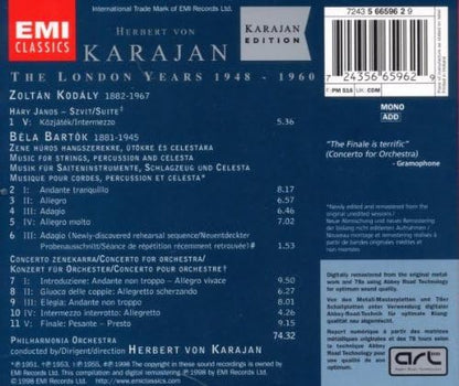 Bela Bartok / Zoltan Kodaly - Herbert Von Karajan: Bartok & Kodaly