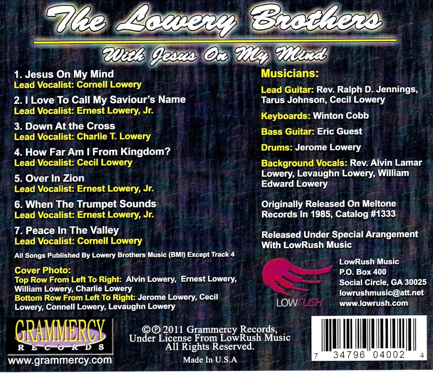 Lowery Brothers Of Montgomery Alabama (The) - With Jesus On My Mind