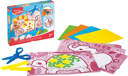 Maped Creativ Early Age My First Collages Kit de corte y pegamento, diseño variado, actividades divertidas para niños a partir de 2 años
