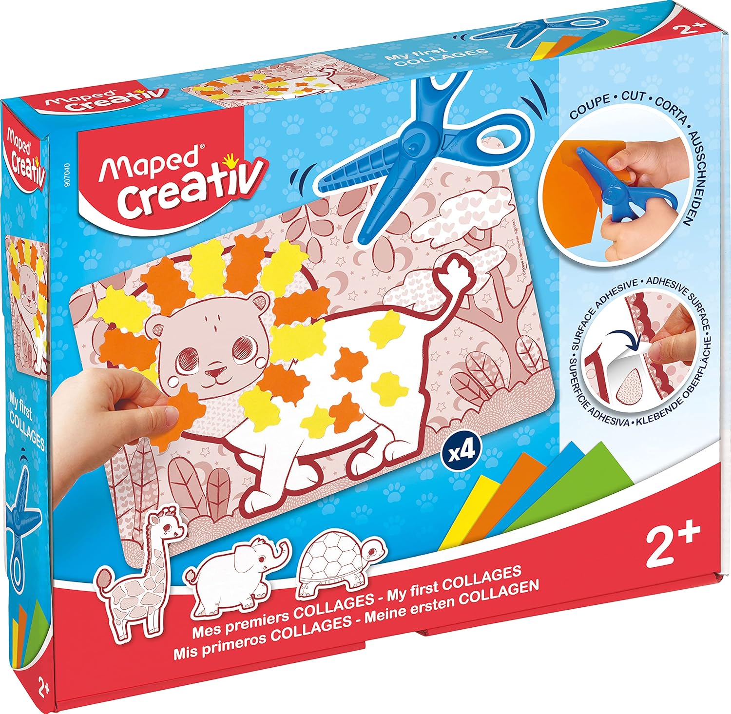 Maped Creativ Early Age My First Collages Kit de corte y pegamento, diseño variado, actividades divertidas para niños a partir de 2 años