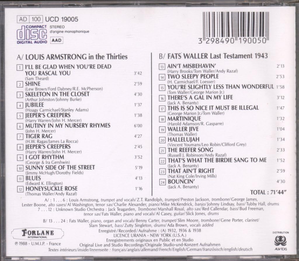 Louis Amstrong E Fats Waller