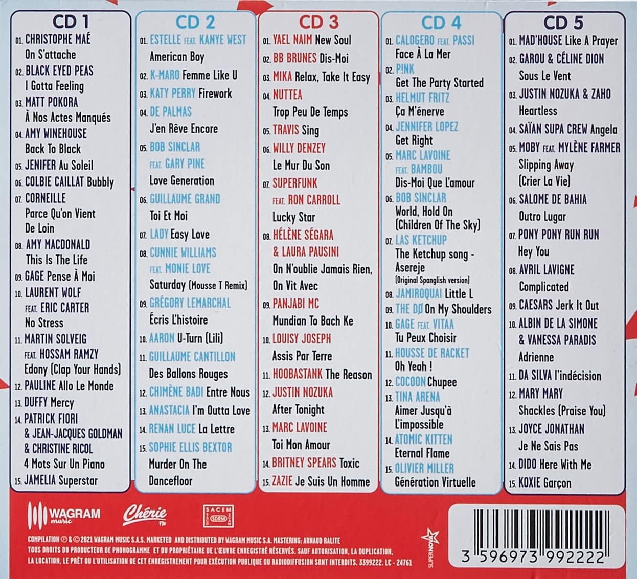 Cherie Fm Annee 2000 / Various (5 Cd)