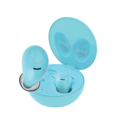 Ledwood: Luna Tws Earphones With Induction Charge Blue