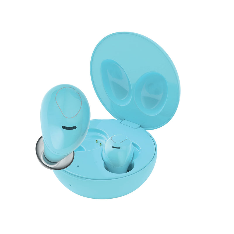 Ledwood: Luna Tws Earphones With Induction Charge Blue