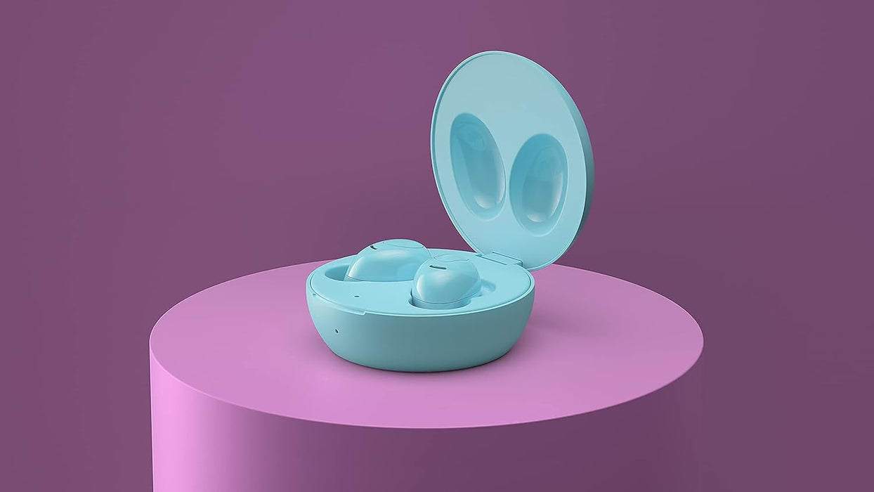 Ledwood: Luna Tws Earphones With Induction Charge Blue