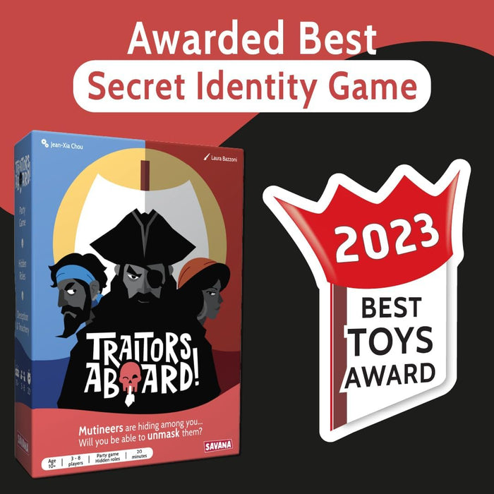 Verräter an Bord - Award Winning Secret Identity Party Game - Spaß, Strategie und Verrat | Leicht zu erlernen, 15 Minuten Runde | beliebte Spiele für 3-8 Spieler | Alter 10 +