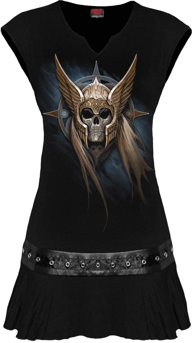 Spiral Angel Warrior Damen T-Shirt Schwarz S 95% Viskose, 5% Elasthan Slim Fit