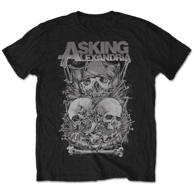 Asking Alexandria: Skull Stack (T-Shirt Unisex Tg. 2Xl)