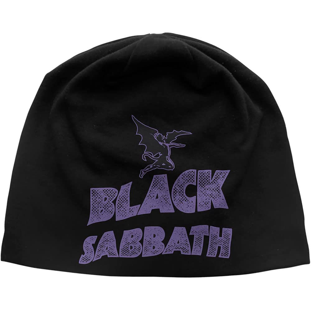 Black Sabbath: Rock Off - Logo & Devil Discharge Print (Berretto)