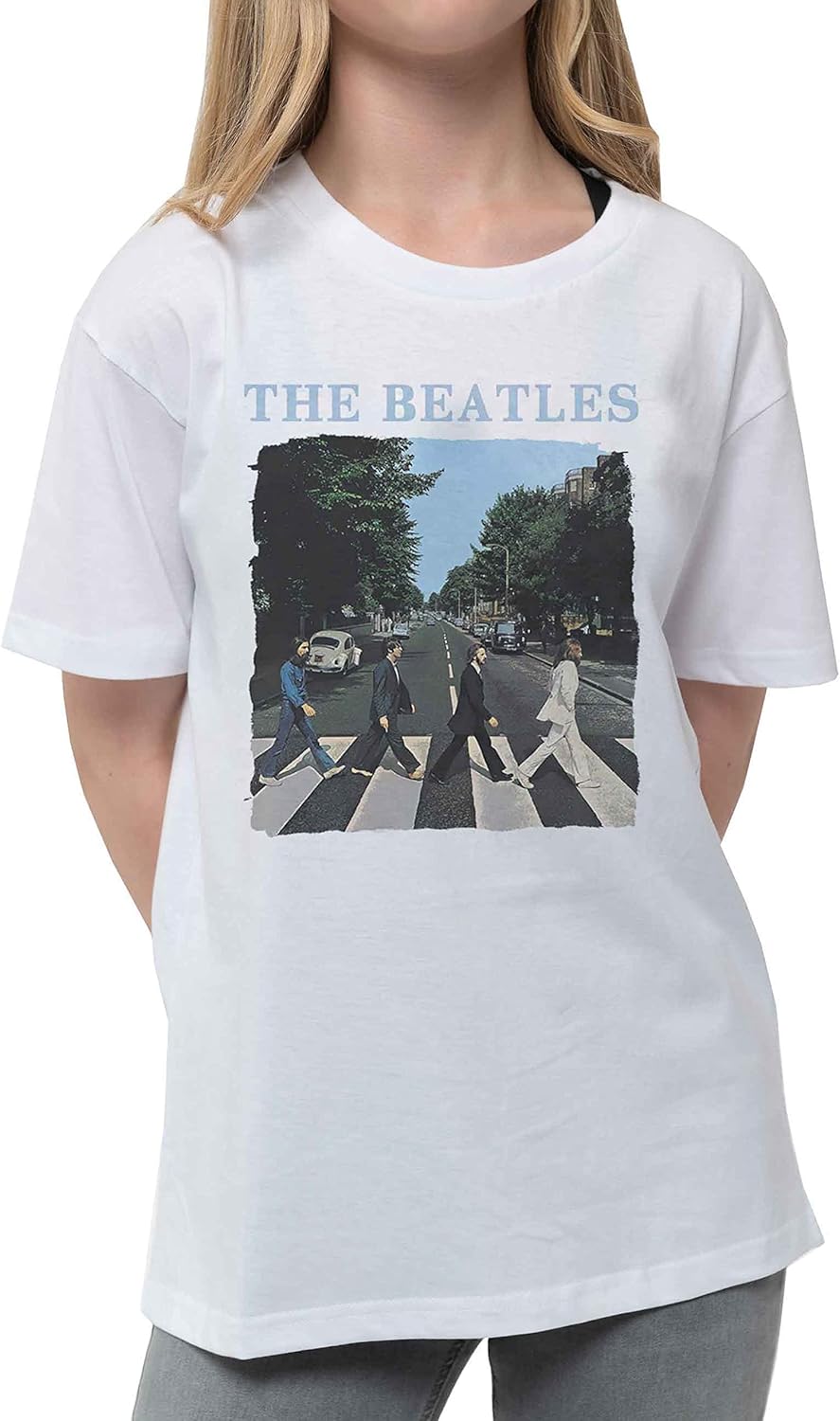 Beatles (The): Abbey Road & Logo White (T-Shirt Bambino 9-10 Anni)