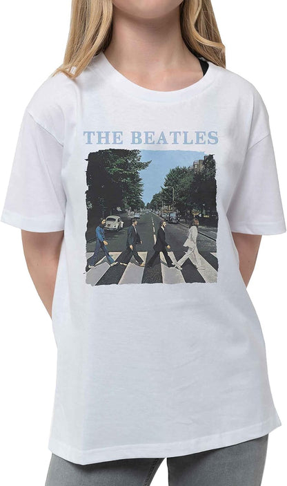 Beatles (The): Abbey Road & Logo White (T-Shirt Bambino 9-10 Anni)