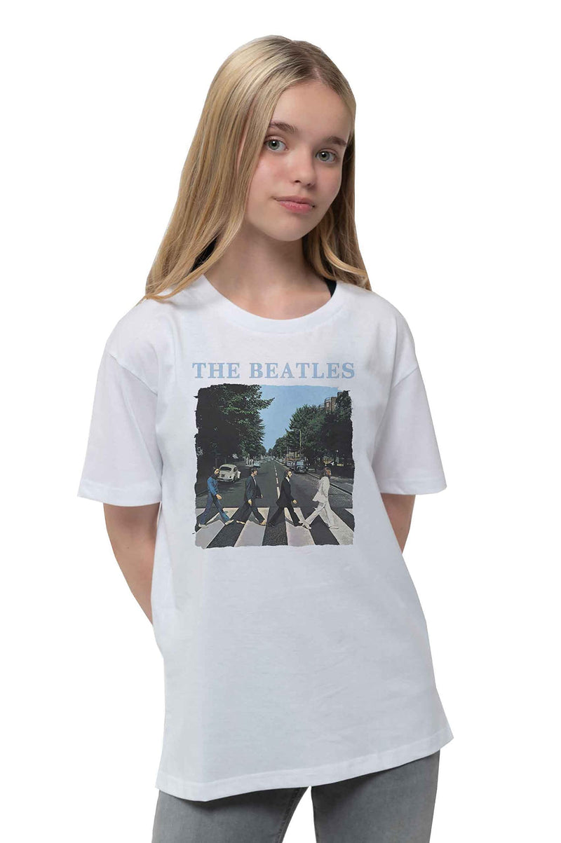 Beatles (The): Abbey Road & Logo White (T-Shirt Bambino 9-10 Anni)