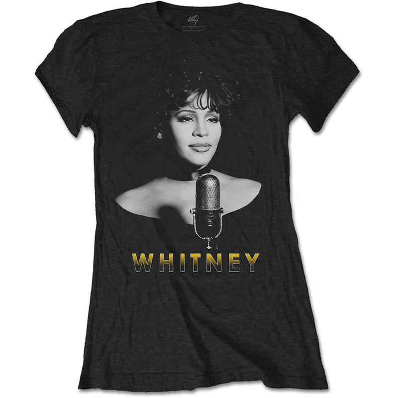 Whitney Houston: Black & White Photo (T-Shirt Donna Tg. 2Xl)