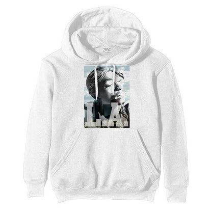 Tupac: La Skyline (Felpa Con Cappuccio Unisex Tg. Xl)