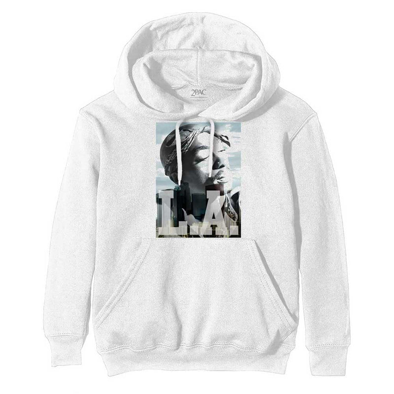 Tupac: La Skyline (Felpa Con Cappuccio Unisex Tg. Xl)