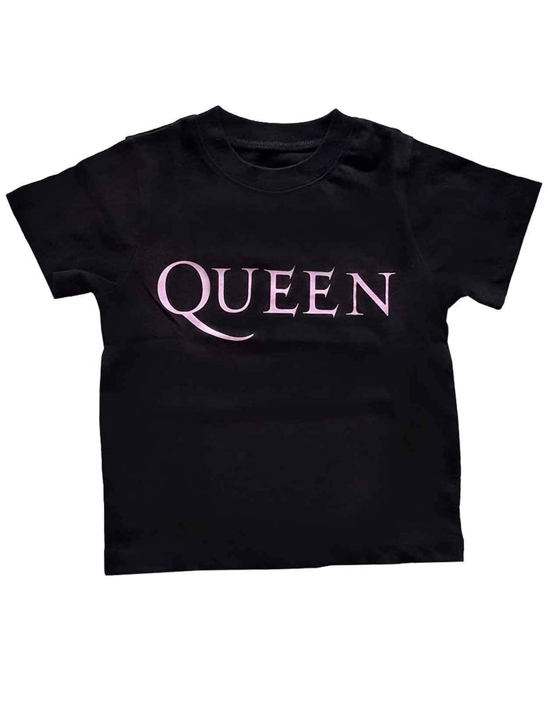 Queen T Shirt Toddler Rosa Band Logo Nuovo Ufficiale Nero 12 Months To 5 Yrs