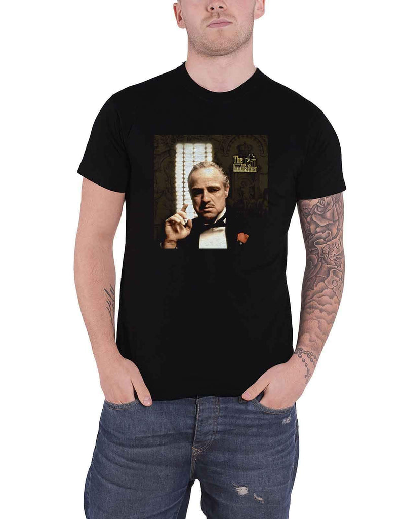 The Godfather T Shirt Movie Logo Marrone Nuovo Ufficiale Uomo Nero XL Nero