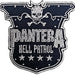Rock Off officially licensed products Pantera Patch Hell Patrol Band Logo Nuovo Ufficiale Nero Embroidered Woven Iron