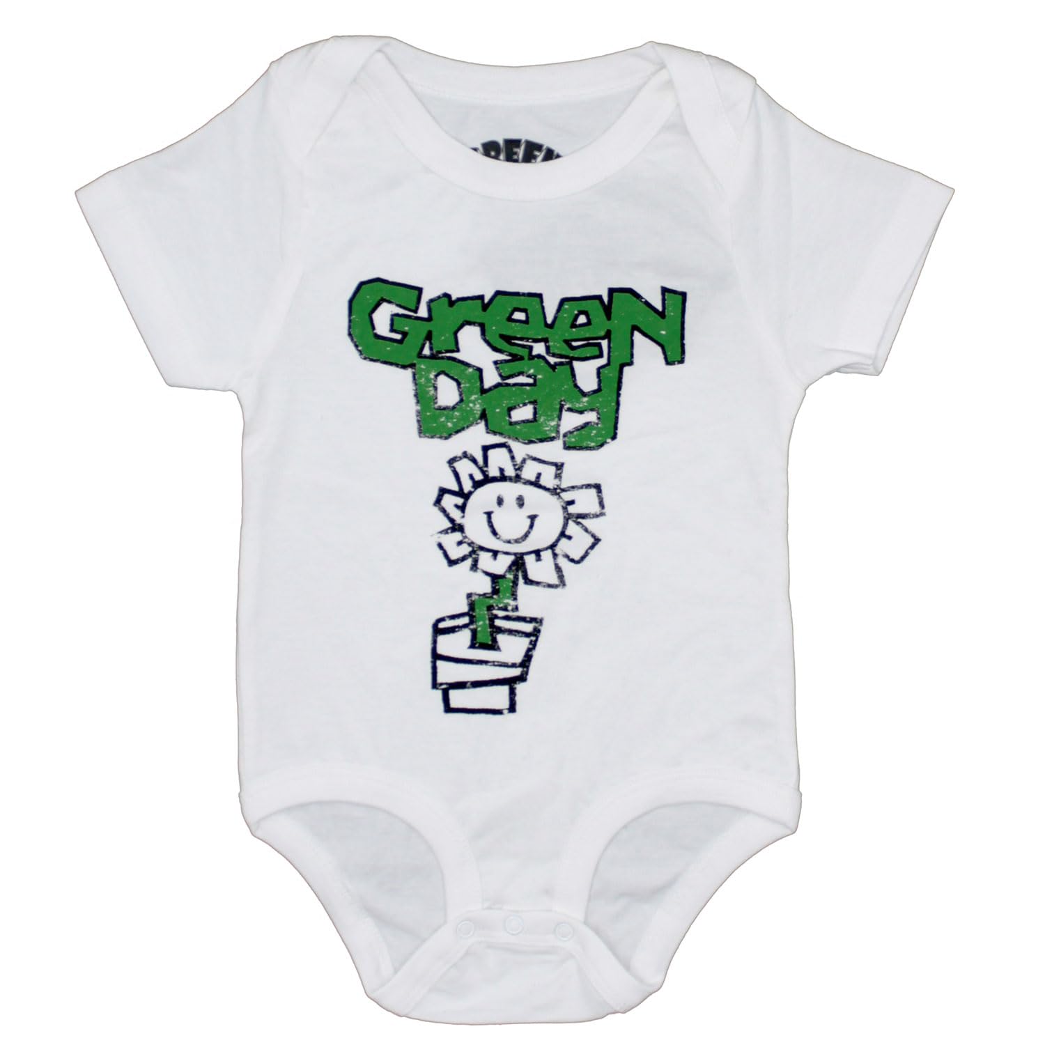 Rock Off Green Day Kids Baby Grow: Flower Pot