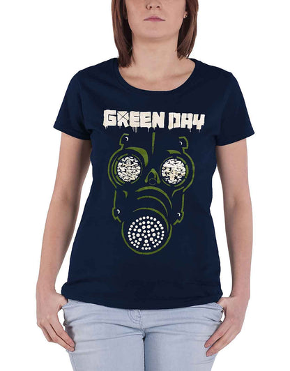 Green Day: Green Mask (T-Shirt Donna Tg. 2Xl)