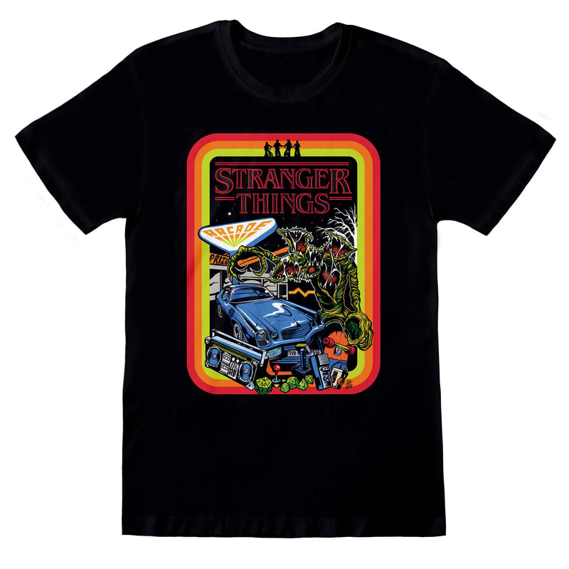 Stranger Things: Retro Border Black (T-Shirt Unisex Tg. 2Xl)