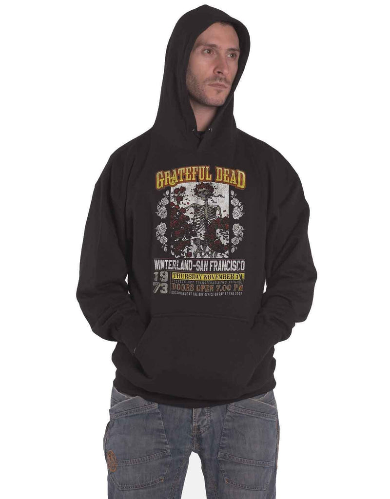 Grateful Dead Felpa con Cappuccio San Francisco Band Logo Nuovo Ufficiale Uomo Size L