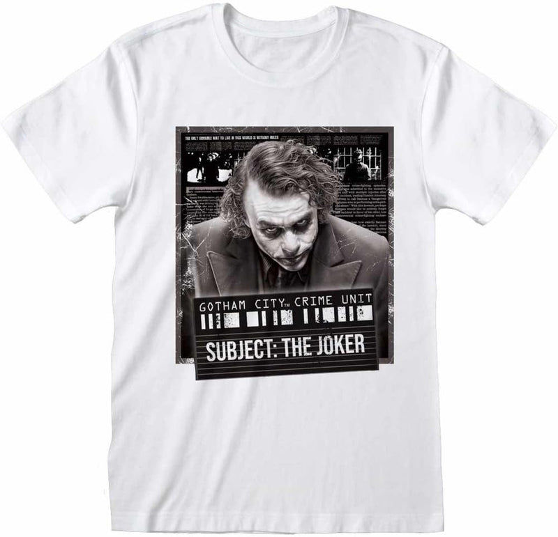 Dc Comics: The Dark Night - Joker Mug Shot (T-Shirt Unisex Tg. S)