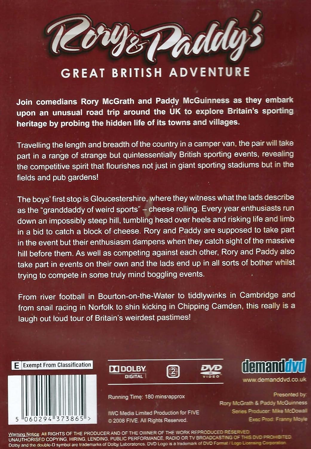 Rory Paddy's Great British Adventure (DVD) (2008) (2 Disc-Set