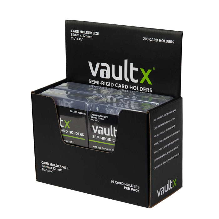Vault X Semi-Rigid Card Holders for Trading Card & Sports Card Grading Submissions (200 Pack)
