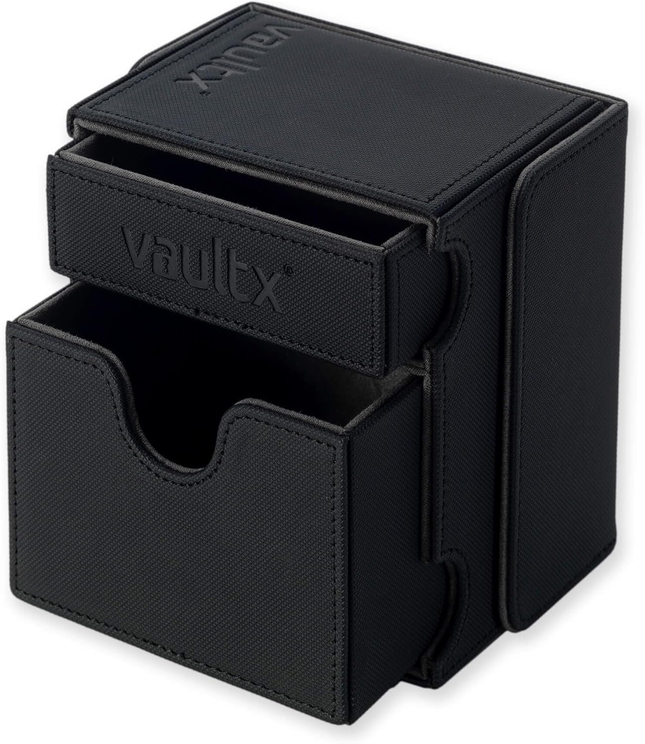 Vault X Exo-Tec Modular Deck Game Box with Card Tray & Accessories Drawer Detachable Magnetic Lid, 100/200 Card Capacity Commander Decks TCG (One Drawer