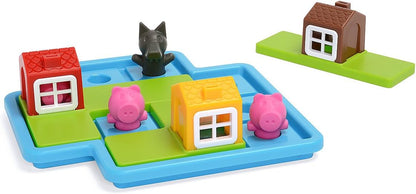 Smart Games - Three Little Piggies Deluxe, Preschool Puzzle Game with 48 Challenges, Picture Story Book Included, 3 - 6 Years