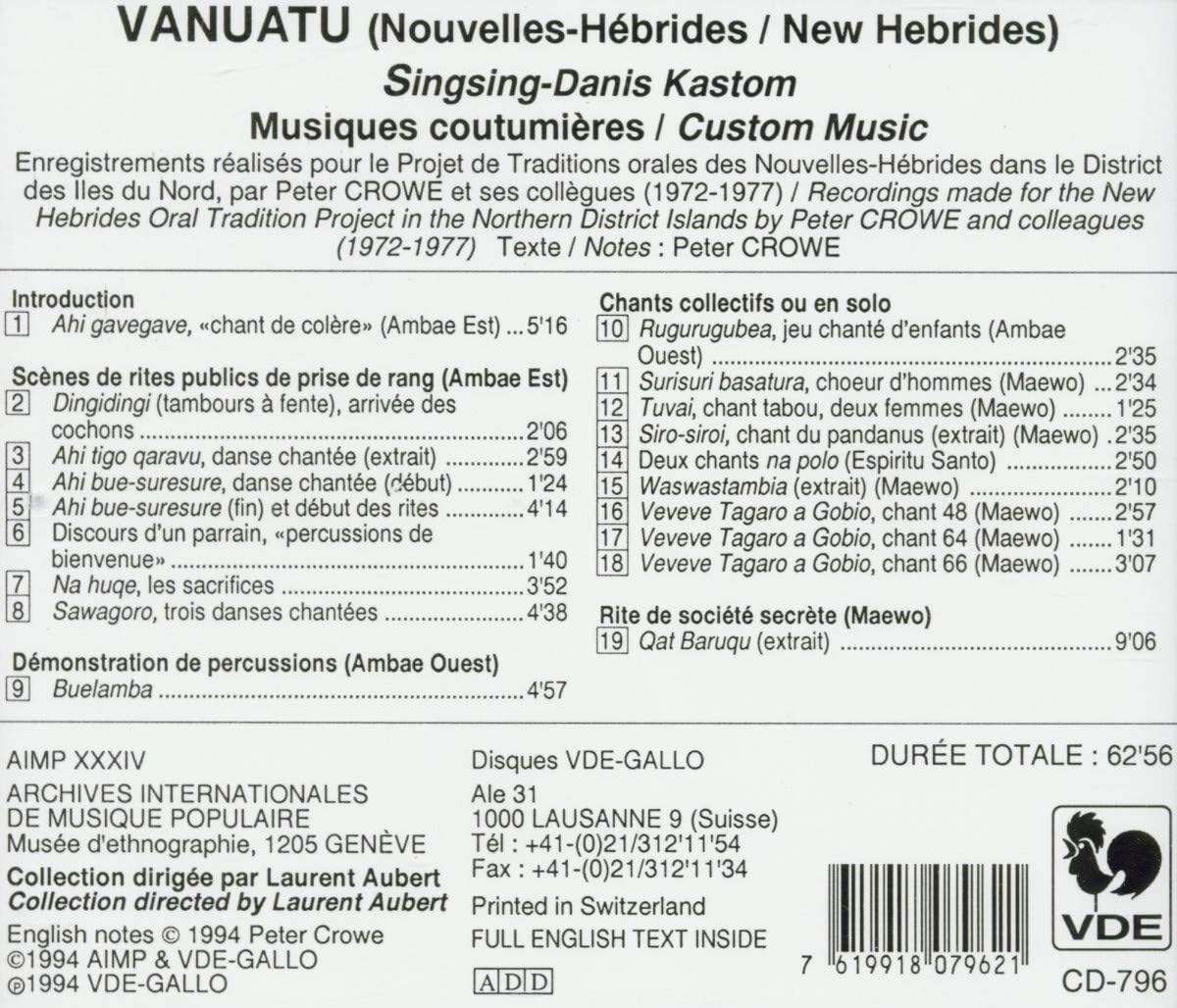 Vanuatu - Musiques Coutumieres