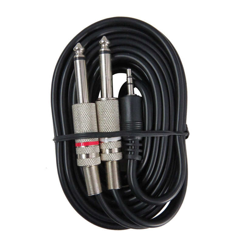 Karma: Ca8241 - Cavo Audio 3Mt - Jack 3,5Mm Stereo / 2 X Jack 6,3Mm Mono (Cavetteria Audio)