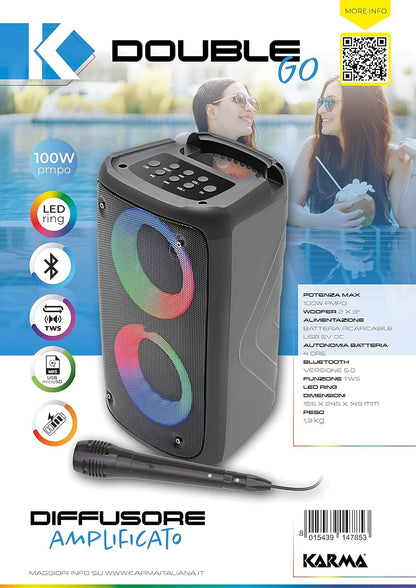 Karma: Doublego - Diffusore Ricaricabile Circle Light (Box Amplificati)