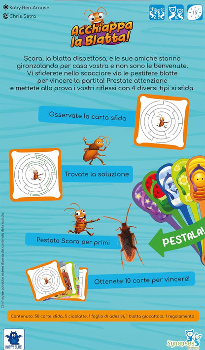 Pendragon - Acchiappa la Blatta! - Edizione italiana - Gioco da tavolo e Party Game, Età 6+, 2-5 Giocatori