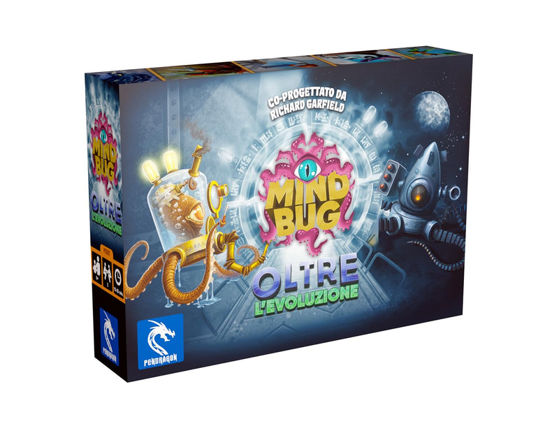 Pendragon Mindbug Jenseits der Evolution, italienische Ausgabe, Kartenspiel, ab 8 Jahren, für 2 Spieler