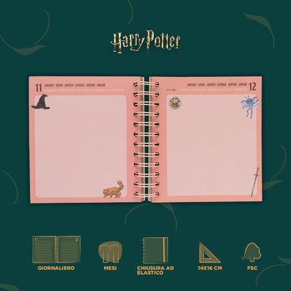 Grupo Erik: Diario Scuola 2022 2023 Harry Potter, diario scolastico giornaliero con 11 mesi, 16x14cm, ideale come diario harry potter, diario scuola 2022 2023 elementari, diario harry potter 2022 2023