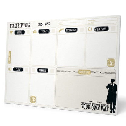 Grupo Erik Wochenplaner Block A4 Kalender Planer Peaky Blinders - Tischplaner A4 - Tischkalender ohne Datum - Schreibtischunterlage Papier