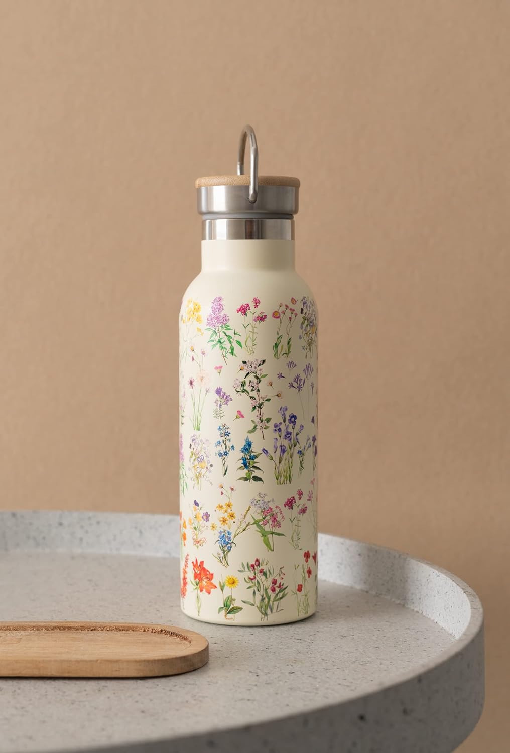 Grupo Erik: Bottiglia Termica Wild Flowers | Borraccia termica 500 ml, con doppia parete in acciaio inox, chiusura ermetica e manico, BPA free, Botanical Wild Flowers Collection