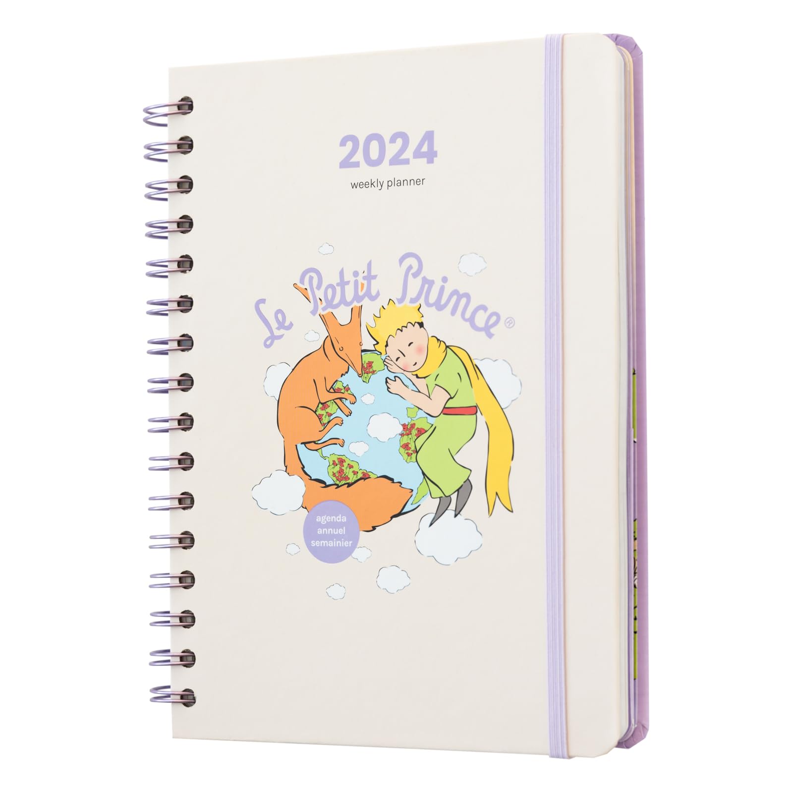 Grupo Erik: Agenda Settimanale Il Piccolo Principe 2024, A5, 12 mesi, 14,8 x 21 cm, da Gennaio a Dicembre 2024, Diario ad anelli