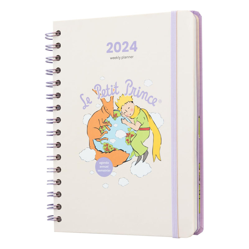 Grupo Erik: Agenda Settimanale Il Piccolo Principe 2024, A5, 12 mesi, 14,8 x 21 cm, da Gennaio a Dicembre 2024, Diario ad anelli