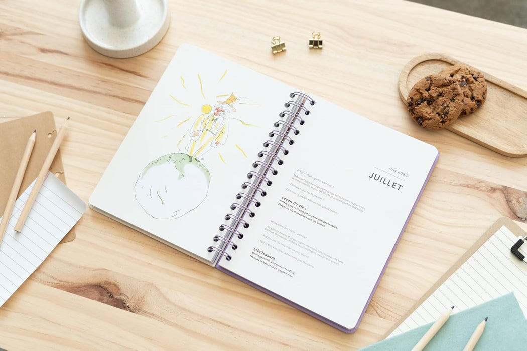 Grupo Erik: Agenda Settimanale Il Piccolo Principe 2024, A5, 12 mesi, 14,8 x 21 cm, da Gennaio a Dicembre 2024, Diario ad anelli