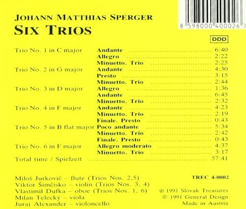 Trio X Oboe N.1 E 6, Trio X Fl N.2